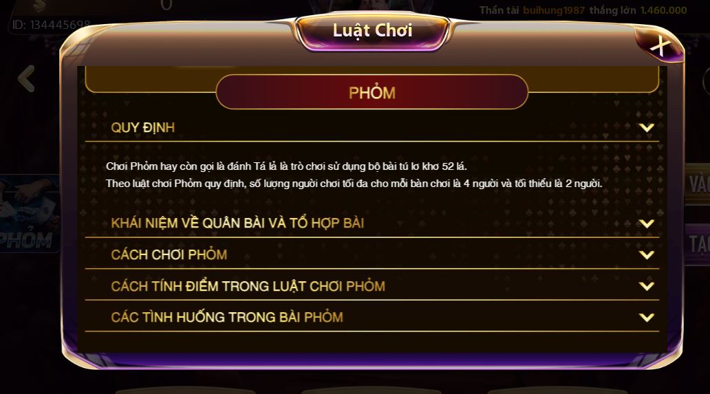 Nằm lòng các thuật ngữ trong game bài phỏm tại Sunwin