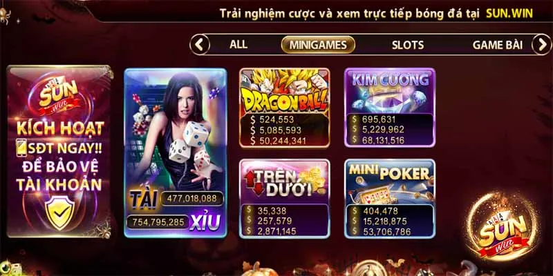Sảnh Mini Game Sunwin